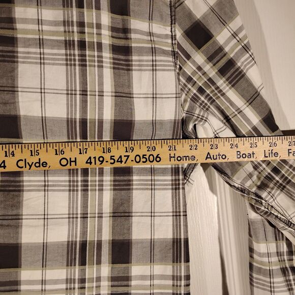 BKE Buckle pearl snap shirt mens XL XLarge grayplaid slim fit stretch western - Picture 4 of 8